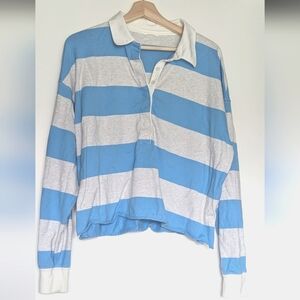 Aerie Sporty Prep Rugby Cropped Polo